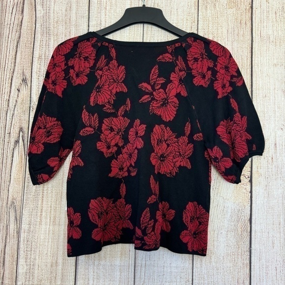 Liz Claiborne Womens Crew Neck Elbow Floral Pullover Sweater size Small - Picture 7 of 12
